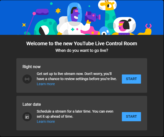 YouTube Live Control Room